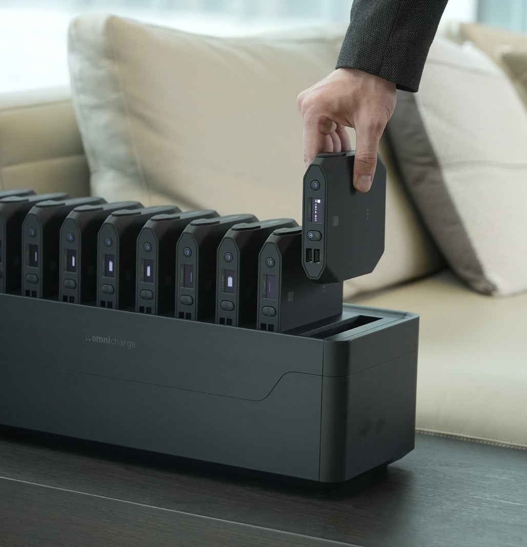 Taking a power bank from an Omni Power Station